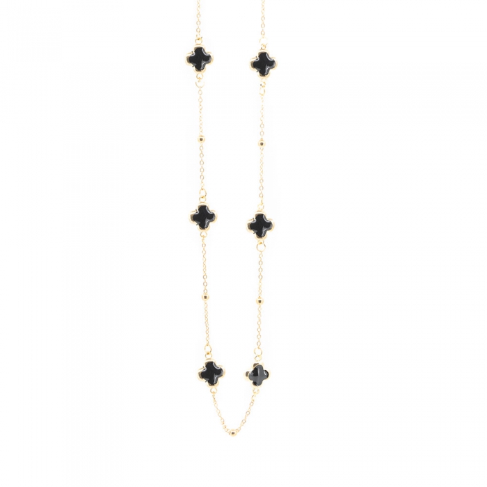 Black Flower Necklace