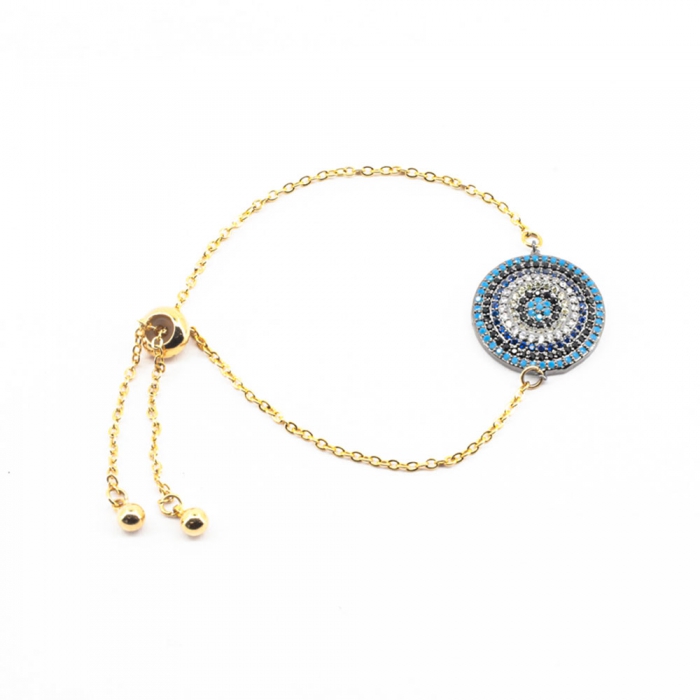 Gold Greek Eye Bracelet