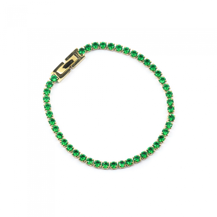 Green Tennis Bracelet