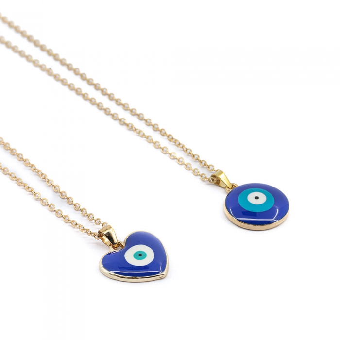 Circular-Heart Turkish Eye Necklace