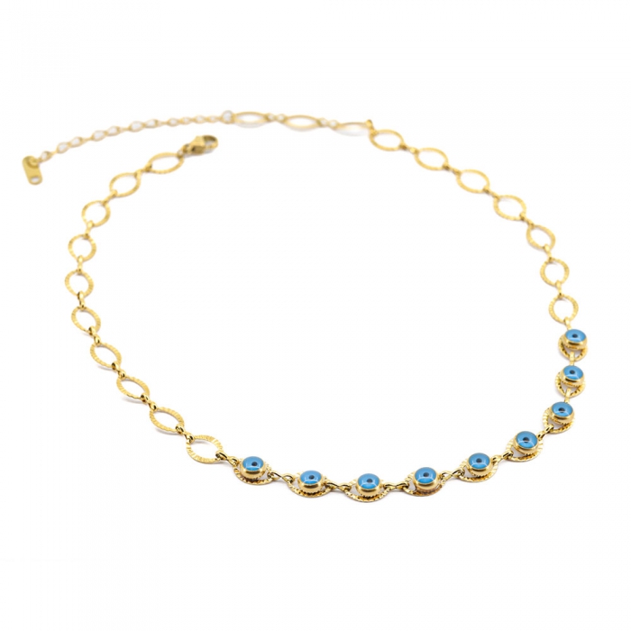Sky Blue Turkish Eyes Necklace Necklace