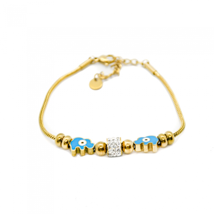 Gold Bracelet With Elephants