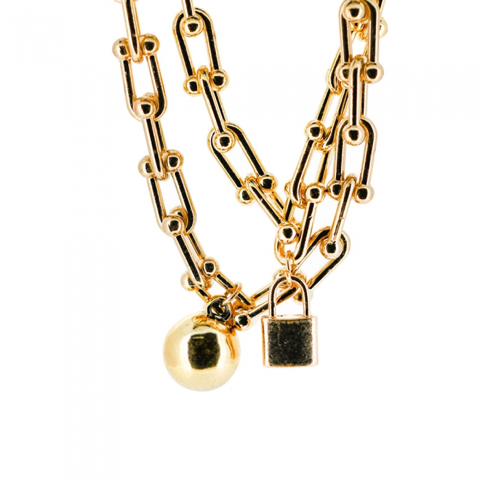 Gold Necklace Stainless Steel