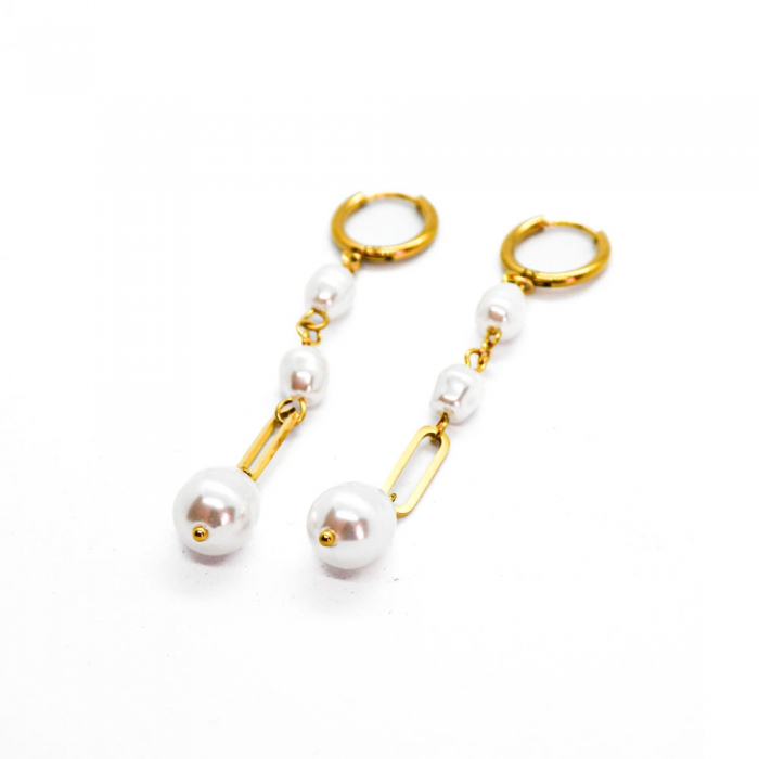Gold Pearls Earrings