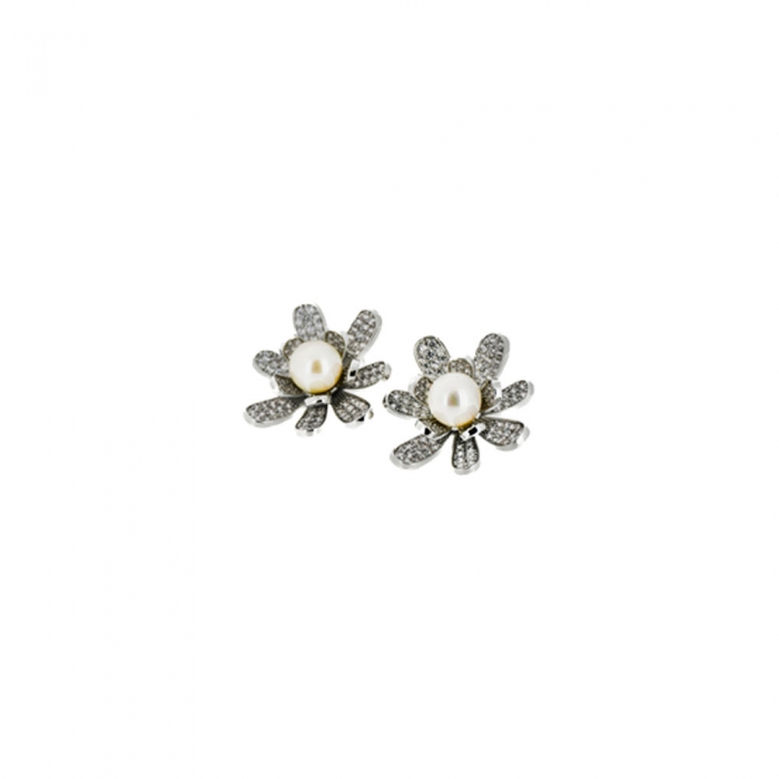 Zirconia Silver Flower
