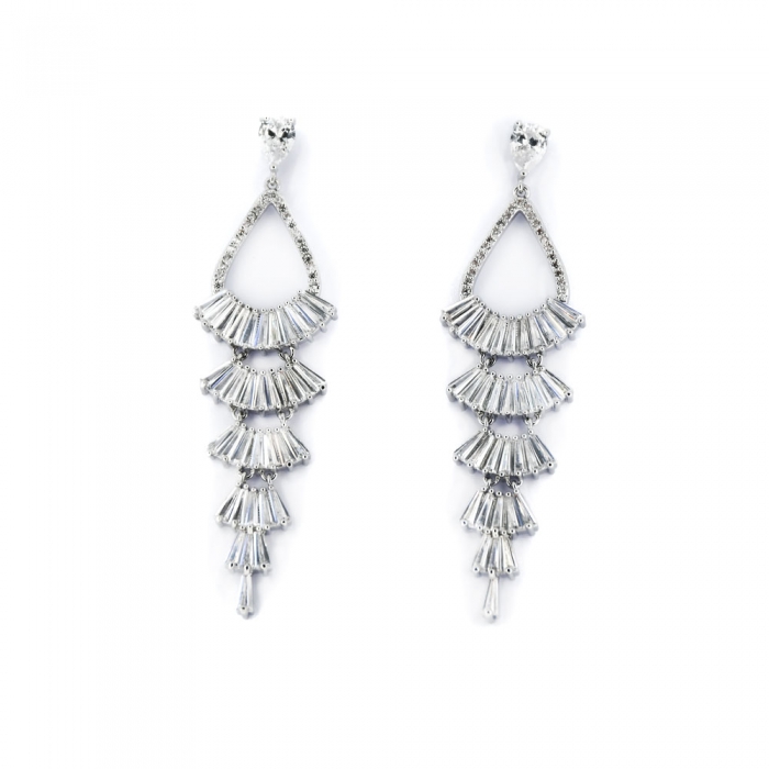 Zirconia Fringe Earrings