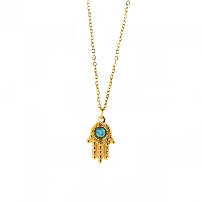 Gold Hamsa Hand Necklace