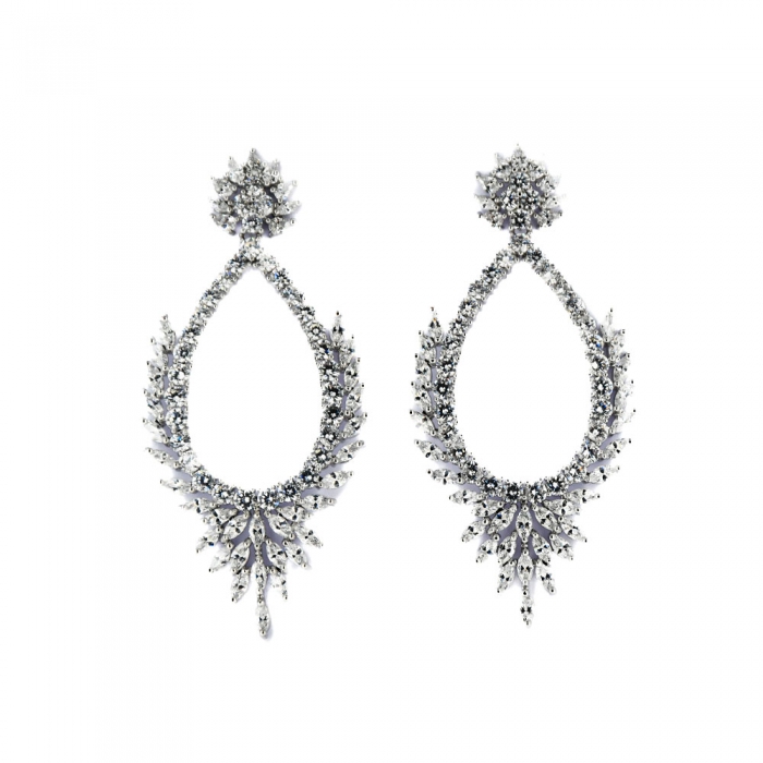 Zirconia Silver Earrings
