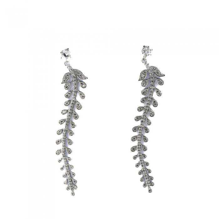 Silver Zirconia Leaves