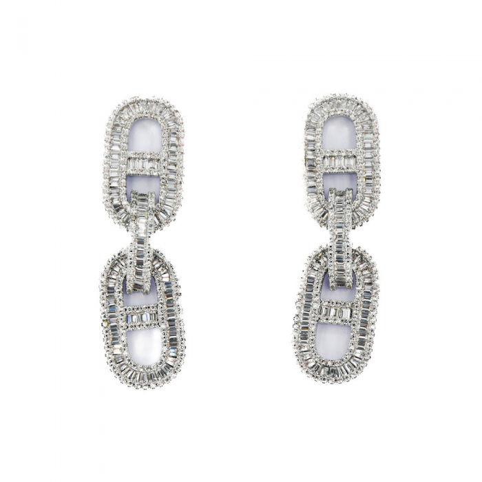 Zirconia Silver Earrings