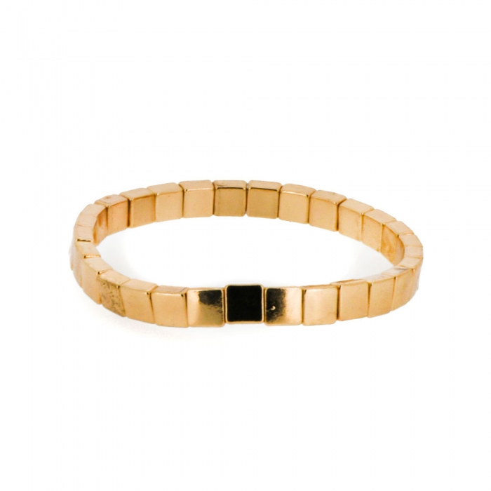 Golden Alloy Flexible Bracelet