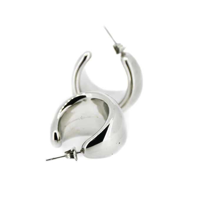 Lunar Silver Hoops