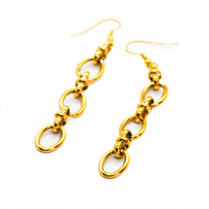 Gold Oval Earring