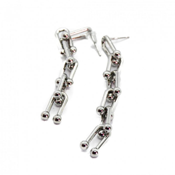 Silver Links Earrings