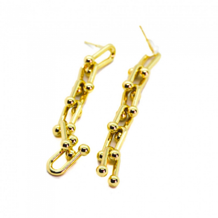 Gold Links Earrings 