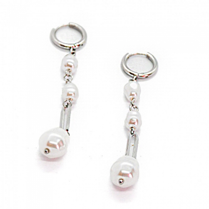 Silver Pearls Earring 