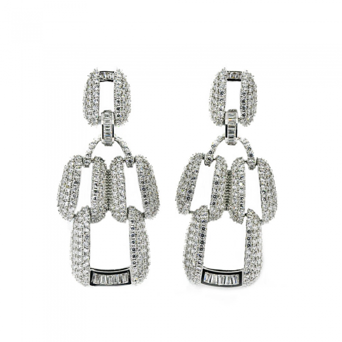 Glittering Zircon Earrings