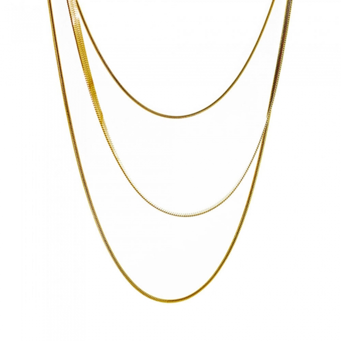 Triple Gold Necklace