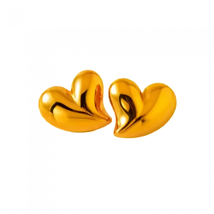 Gold Heart Earring