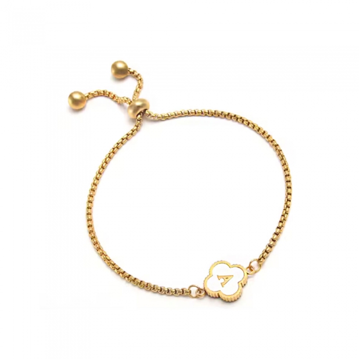 Alphabet Clover Bracelet