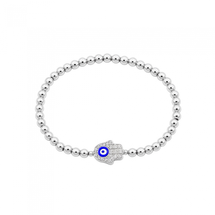 Silver Turkish Eye Bracelet