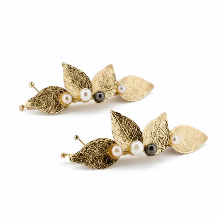 Leafy Hair Accesory with Pearls