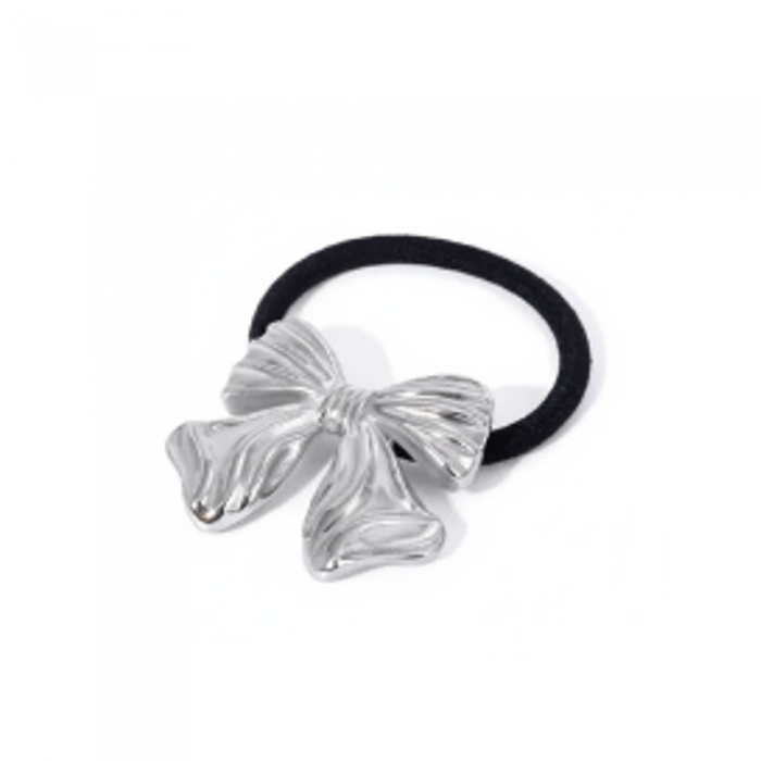 Silver Bow Hair Accesory