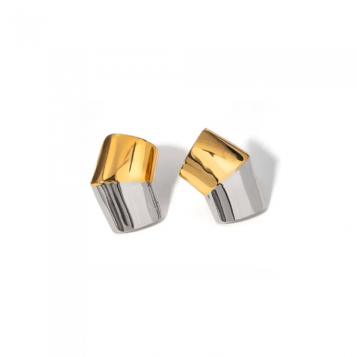 Silver and Golden Earrings Drops